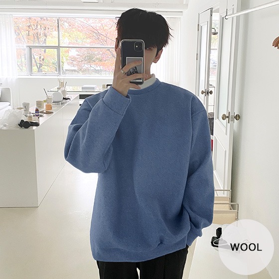 [wool]울 오버 맨투맨